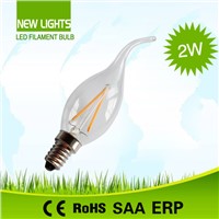 tail Candle 2W E14 C35T LED filament bulb lamp