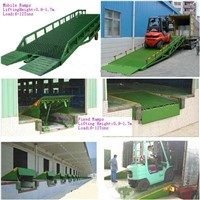 15t loading capacity mobile hydraulic yard ramp portable folding