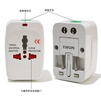 Universal wall mount travel power adapter with EU, US, UK, AU standards