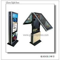 Double Side Shopping Mall Kiosk Video and Pictures Display Digital Signage
