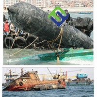 Inflatable ship launching airbags, marine salvage airbags, floating pontoon