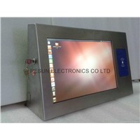 Stainless Steel Industrial Touch Screen Panel PC built-in  RFID