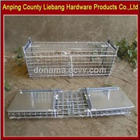 New Products 2014 Humane Folding Double Drop Door Live Animal Trap Cage