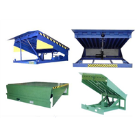 Hydraulic stationary dock leveller loading ramp for container