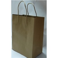recycled brown paper bag with twist handle