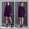 Latest Fashion Design Women Winter Velvet Coat Dress Wholesale