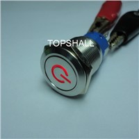 Reset,self-lock,off-on,off-(on) metal push button switch with power symbol,&amp;quot;E&amp;quot;stop push-button