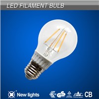 a60 4w e27 plastic holder clear glass global led filament bulb
