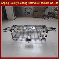 Humane Folding Double Gravity Door Trap Cage for Cat &amp;amp; Squirrel