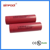 Large stock! 2500mah LG HE2 18650 battery rechargeable li-ion battery