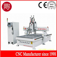 Three workstage with side drilling woodworking cnc router