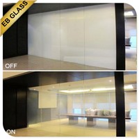 Electric control switchable privacy glass, grey self-adhesive electric glass EB GLASS BRAND