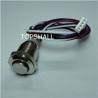 16mm waterproof  metal push button led with wire connected