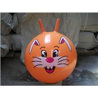 Wholesale PVC plastic jumping inflatable bounce ball with handle riding toy factory OEM