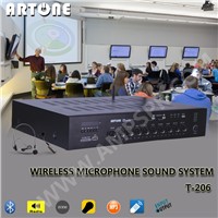 T-206 portable wireless pa amplifier and microphone for classroom sound system