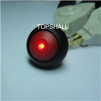 Total plastic illuminated IP68 waterproof push button switch with 2pin(terminals) cable