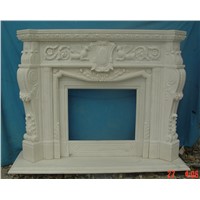 hot sell decorative white marble stone fireplaces