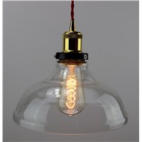 Unique glass pendant light with edison bulb 40/60w