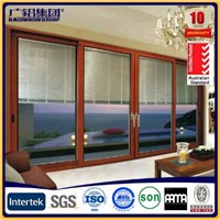 Aluminum Heavy and Smoothly Sliding Door with Automatic Shutter