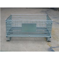 Collapsible folding steel storage cage