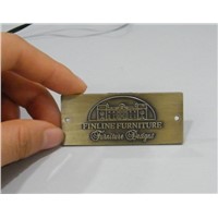 antique-brass metal labels for furniture with holes