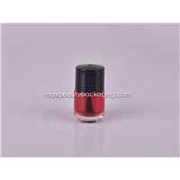 shiny black nail polish cap flat brush,small nail polish bottle nail polish packaging