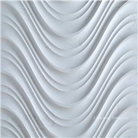 Natural 3d cnc white sculptural stone wall designs