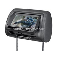 7&quot;car headrest dvd monitor with usb/sd/fm/ir/wireless game/zipper cover