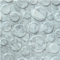 Natural 3d Carrara White stone wall cladding tile