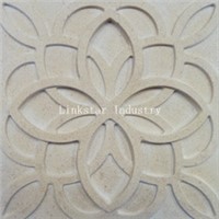 3D beige feature stone wall art tile