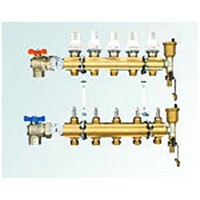 5-Way Brass Manifold Set for Floor Heating System