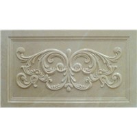 3d natural beige stone carved feature panel