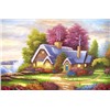 American style landscape building hand painted oil painting