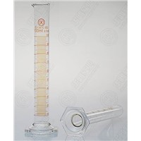 1601H Measuring Cylinder with spout and graduations Hexagonal Base Glass Cylinder