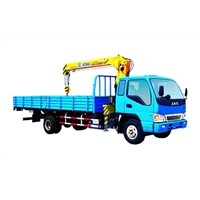 Durable XCMG Hydraulic Lifting Telescopic Boom Truck Mounted Crane, Cargo MobileCrane Truck 3.2 Ton