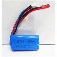 Manufactural 14500 7.4V 650MAH 15C Lithium Ion Battery Pack For Toys