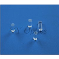 Optical fused silica rod lens with coating