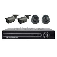 CCTV Best 720P Real Time AHD DVR Kit / 4pcs IR Waterproof Bullet and Dome Cameras