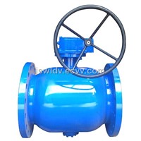 valve for heating pipeline-Full bore flange ball valve with worm gearbox DN200-DN250