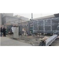 Continuously working wood charcoal carnbozation furnace