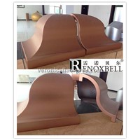 Copper Color Hyperbolic Curve Aluminum Panel for Decoration