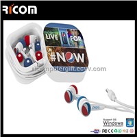High quality Epoxy logo earphone,cute earphone with epoxy logo,micro earphone--EO3005B