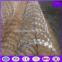 Hot Dipped Galvanized  Razor barbed wire with Four Handle Factory