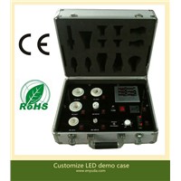Portable Aluminum LED Demo Case with Built in multi-function AC Meter