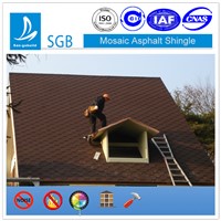 China Factory Hexagonal Asphalt Shingles Mosaic Bitumen Roofing Shingles Price