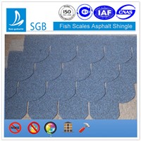 fish scale blue asphalt shingle
