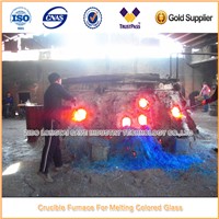 Colored Glass Crucible Melting Furnace