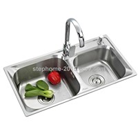 Double Bowls Stainless Steel Kitchen Sink with Good designd(Model no.:7842A)