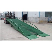 Hydraulic container truck dock leveler for forklift