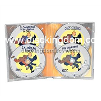 Clear DVD Amaray case 2 panel inserts plastic wrap with cover print
